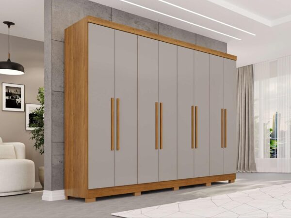 GUARDA ROUPA RECIFE CASAL 8 PORTAS COM PÉS - SALLETO