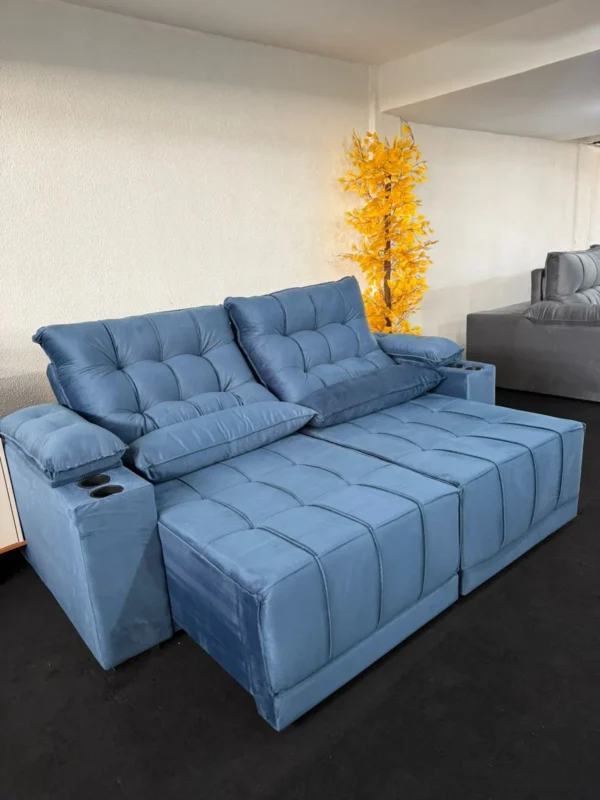 Sofá Heitor Retrátil e Reclinável Luxuoso - Linnib